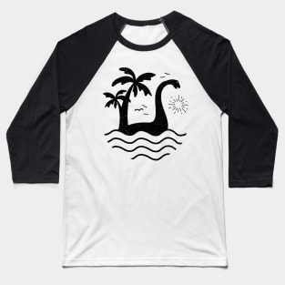 Loch Ness Monster Nessie Silhouette Baseball T-Shirt